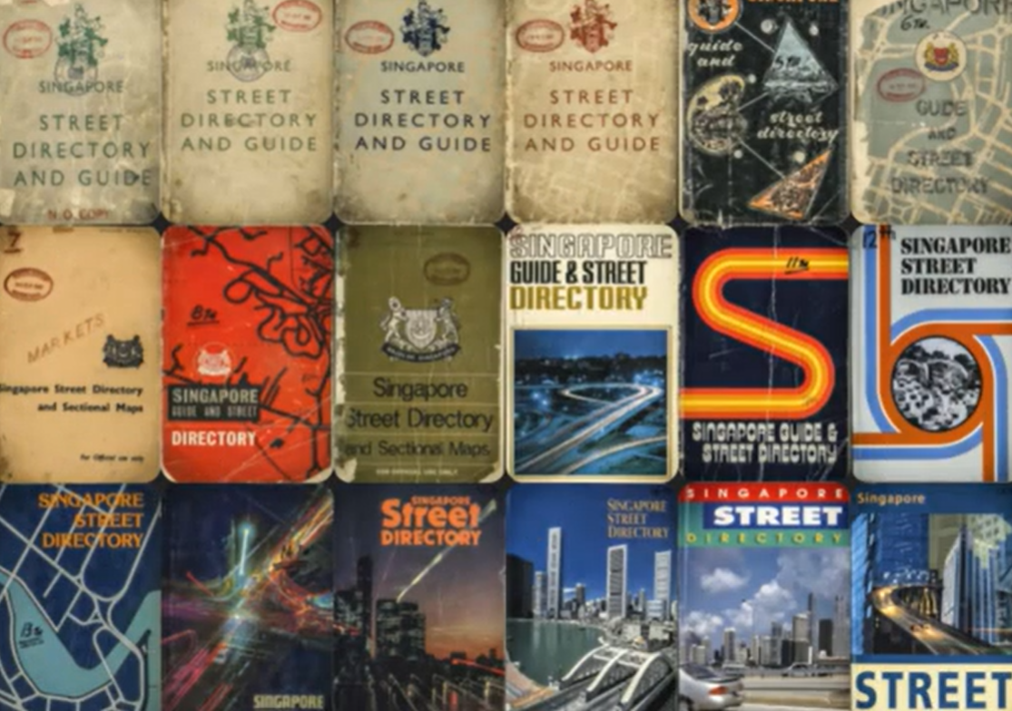 The predecessors of OneMap – physical street maps of Singapore